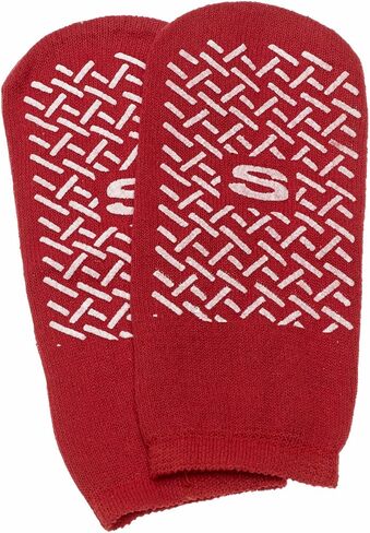 Medline MDT211218SIH Single-Tread Slippers, Small, Red in Kuwait