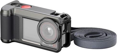 SMALLRIG Street Grip Kit for DJI Osmo Action 5 Pro / 4/3, Aluminum Cage with Shoulder Strap, Lens Protection Ring, Protective Frame with 1/4"-20 Locating Holes, for Street Photography - 6371 in Kuwait