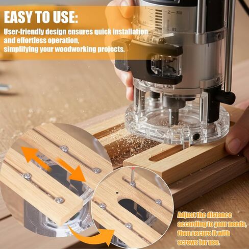 12 in 1 Adjustable Router Jig, Versatile Router Fluting Jig for Precise Flutes, Woodworking Router Table Accessories, Customizable to Any Router (70mm) in Kuwait