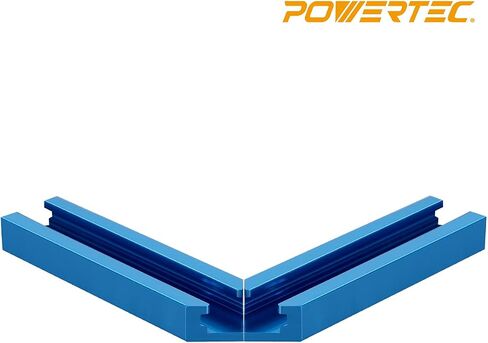 POWERTEC 71704 3" T-Track Intersection Kit with Predrilled Mounting Holes & Wood Screws, 2 Sets, For Universal T track, Aluminum T Track Accessories for Woodworking Jigs and Fixtures in Kuwait