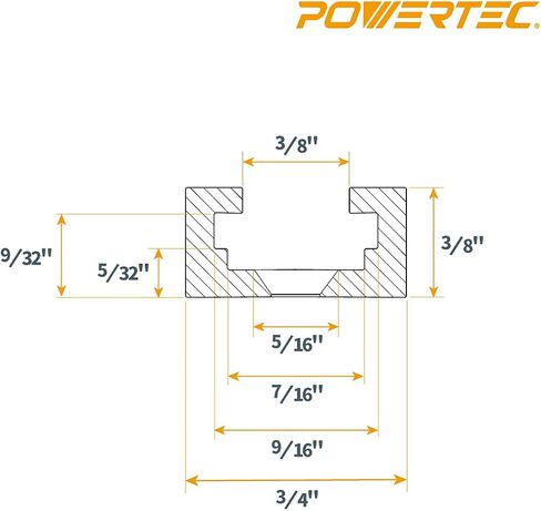 POWERTEC 71704 3" T-Track Intersection Kit with Predrilled Mounting Holes & Wood Screws, 2 Sets, For Universal T track, Aluminum T Track Accessories for Woodworking Jigs and Fixtures in Kuwait