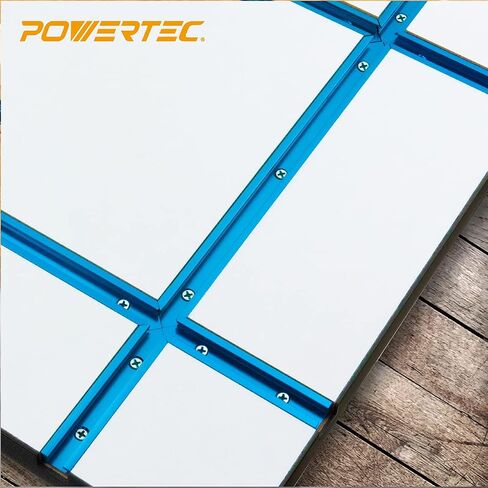 POWERTEC 71704 3" T-Track Intersection Kit with Predrilled Mounting Holes & Wood Screws, 2 Sets, For Universal T track, Aluminum T Track Accessories for Woodworking Jigs and Fixtures in Kuwait