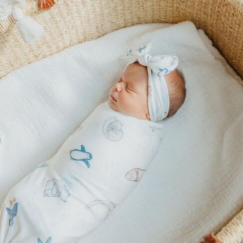 Copper Pearl Swaddle Blankets for Newborns | Soft Stretchy Receiving Blankets for Boys and Girls | Large 46 x 46 Inch Baby Blankets | Lightweight and Breathable Swaddles | Arctic Wonder in Kuwait