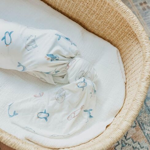 Copper Pearl Swaddle Blankets for Newborns | Soft Stretchy Receiving Blankets for Boys and Girls | Large 46 x 46 Inch Baby Blankets | Lightweight and Breathable Swaddles | Arctic Wonder in Kuwait