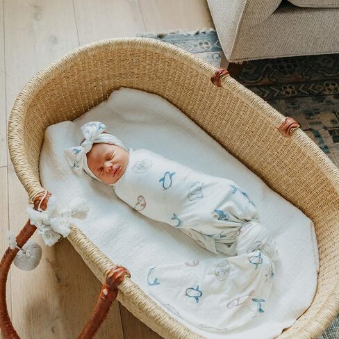 Copper Pearl Swaddle Blankets for Newborns | Soft Stretchy Receiving Blankets for Boys and Girls | Large 46 x 46 Inch Baby Blankets | Lightweight and Breathable Swaddles | Arctic Wonder in Kuwait
