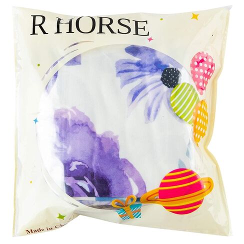 R HORSE 2 Pack Newborn Baby Swaddle Blankets Headband Sets | Pink Purple Floral Pattern Receiving Blanket, Matching Headband, Baby Shower Birthday Newborn Gift ( 0-3 Months) in Kuwait