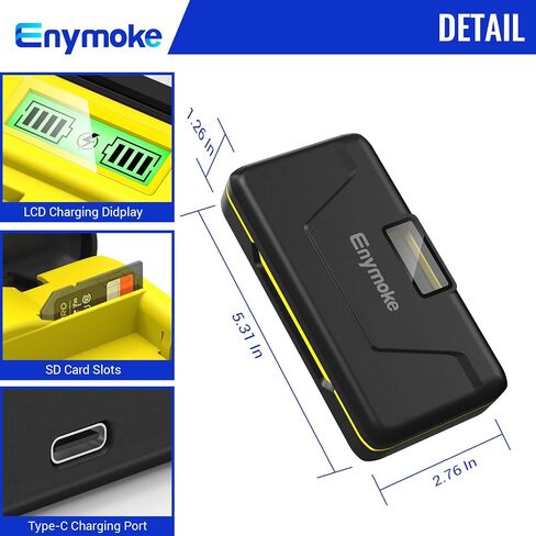 LC-E8 Battery Charger, USB 20W Double Slot Charger for LC-E8 LP-E8 Battery | Compatible with Canon EOS Rebel T2i T3i T4i T5i (Not for Rebel T2, T3, T4, T5) 550D 600D 650D Kiss X4 X5 X6 X7i Cameras in Kuwait
