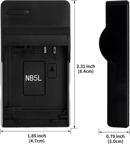 Norifon NB-5L USB Charger for Canon PowerShot SD880 I, SD850 is | Compaitible with Canon PowerShot SD870 I, SD800 I, SD970 IS, SD990 I, SD950 I, SD900, SX230 HS, S110 Camera in Kuwait