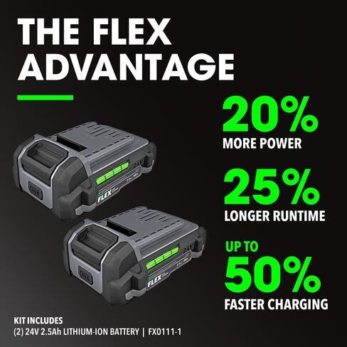 FLEX 24V Brushless Cordless Drywall Screw Gun Kit with (2) 2.5Ah Lithium Batteries and 160W Fast Chargers - FX1611-2AA in Kuwait