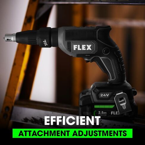 FLEX 24V Brushless Cordless Drywall Screw Gun Kit with (2) 2.5Ah Lithium Batteries and 160W Fast Chargers - FX1611-2AA in Kuwait