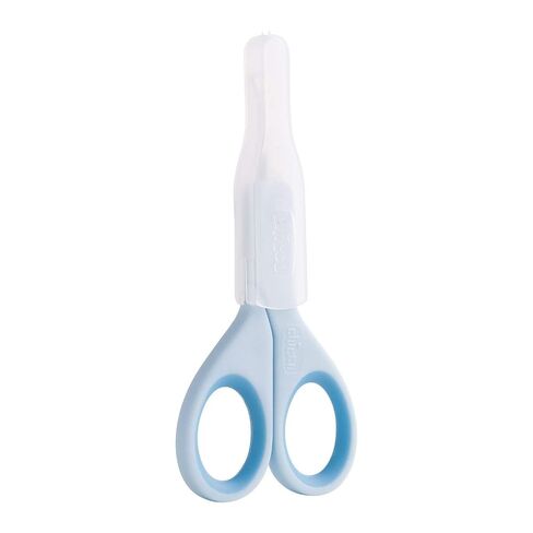 Chicco Nail Scissors for Babies and Children, Stainless Steel Baby Scissors with Curved Blades and Rounded Tips, Protective Case, Non-Slip Rubber Handle, Baby Accessories for Newborns from 0 Months in Kuwait