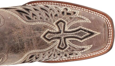 Corral Womens Brown - Black Wing & Cross Sequence Sq. Toe, Size: 8.5, Width: W (A1197-LD-W-8.5) in Kuwait
