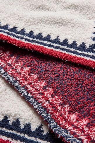 Barefoot Dreams® CozyChic® Ma Cherie Stroller Blanket, Cream Multi, 30"x40" in Kuwait