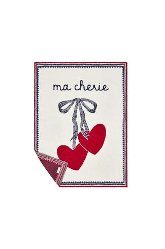 Barefoot Dreams® CozyChic® Ma Cherie Stroller Blanket, Cream Multi, 30"x40" in Kuwait