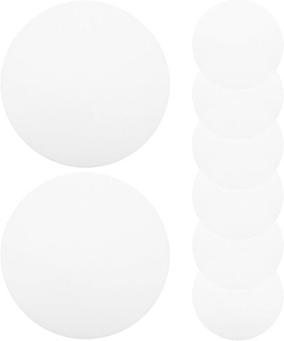 TOYANDONA 8pcs Inch round LED Light Diffuser Disc for Drum Lampshades and LED Fixtures, White PC Material Lamp Shade Cover Providing Even Soft Light for Residential and Commercial Use in Kuwait