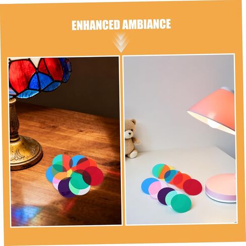 20pcs Light Diffuser Sheet Gel for Lighting Fixtures and Pendant Lamps, Pvc Material with Enhanced Ambiance and Versatile Usage, Self-adhesive Color Correction Film Sheets in Kuwait