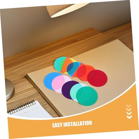 20pcs Light Diffuser Sheet Gel for Lighting Fixtures and Pendant Lamps, Pvc Material with Enhanced Ambiance and Versatile Usage, Self-adhesive Color Correction Film Sheets in Kuwait