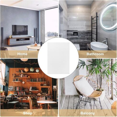 FRCOLOR 3pcs Rectangular Acrylic Light Diffuser Board with Frosted Finish LED Light Diffuser Cover Sheet and Glare Reduction Easy Replacement Design for Bedroom and Office Use in Kuwait