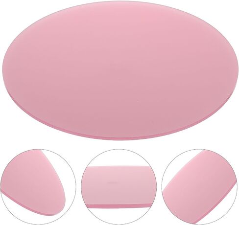 PRETYZOOM Pink Acrylic Light Diffuser Panel for Ceiling Lights with 5mm Thickness and Anti-glare Technology, round Disc Shape for Living Rooms and Frequently Lit Spaces in Kuwait