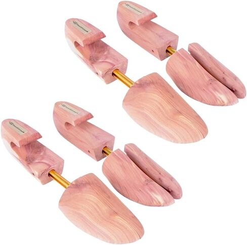 FootFitter Cedar Shoe Trees, Split Toe Wide Heel (Women's 8.5-10) Two Pack | Aromatic USA Cedar Preserves Shape & Controls Odor, Ensures Even Support for Dress, Casual & Boot Styles in Kuwait