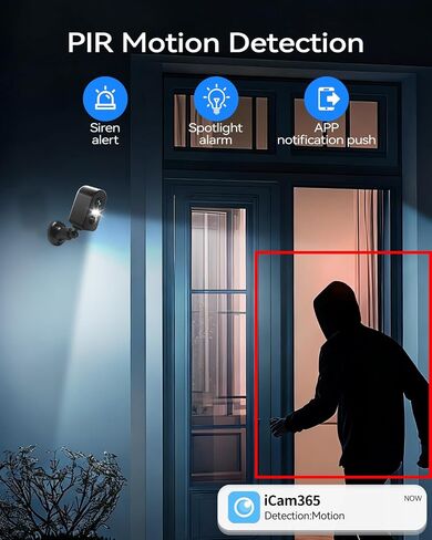KKB 4G LTE Cellular Security Cameras Wireless Outdoor, Magnetic Mount, 2K No WiFi Security Camera Indoor Battery Powered Built-in SIM, Off-Grid Camera Without Internet, Night Vision, AI Detection in Kuwait
