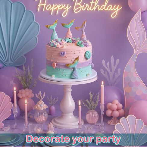 6 Inch Bow Fake Cake Coquettish Birthday Fake Cake Decor Wedding Dessert Props Artificial Heart Dessert for Props Women Birthday Gift(Mermaid,6 Inch,Pastel) in Kuwait