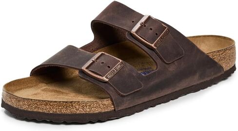 Birkenstock Unisex Arizona Soft Footbed Sandal, Habana Oiled Leather, 45 M EU/12-12.5 B(M) US Men in Kuwait