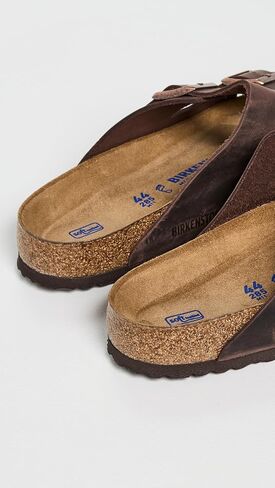 Birkenstock Unisex Arizona Soft Footbed Sandal, Habana Oiled Leather, 45 M EU/12-12.5 B(M) US Men in Kuwait