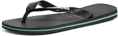 Havaianas mens Brazil Logo Sandal Dark Brown/White in Kuwait
