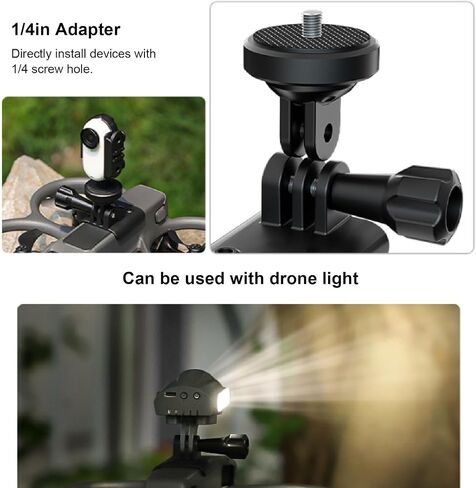 AMONIDA Drone Camera Mount, Multifunctional Adapter Bracket, 1/4 Screw Hole Mount with Secure Mounting, Lightweight Compact Design for Action 2 Go 3 Go 2 1 and Drone Light in Kuwait