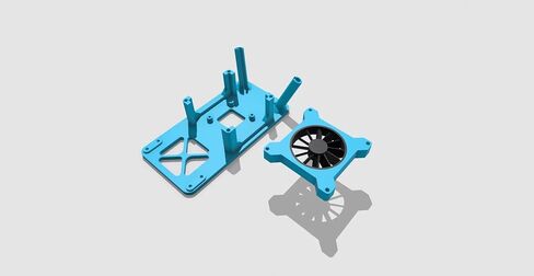 for 3D Printed Mount for C-20T Gimbal with VTX & Fan Holder, Compatible with Pro Walnut HD FPV System in Kuwait