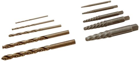 Irwin Tools Irwin Industrial Tools 11117 Pouched Spiral Flute Screw Extractors with Cobalt Alloy Steel Drill Bits Set, 10-Piece in Kuwait