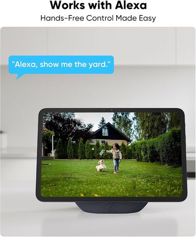 blurams 4MP Pan/Tilt Security Cameras Wireless Outdoor, 100% Wire-Free Outdoor Camera with Fixed Solar Panel, 360° View, Dual-Band WiFi 6, Human Detection, Color Night Vision, Compatible with Alexa in Kuwait