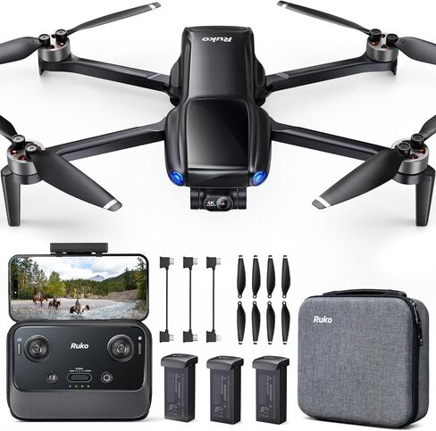 Ruko U11MINI 4K GPS Drone with Camera for Adults (96-Min Flight) | 8K Photo 4K Video Mini Quadcopter, 3-Axis Gimbal, Auto Return, Under 249g FAA Exempt, Beginner Friendly in Kuwait