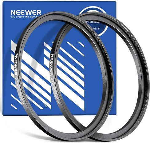 NEEWER 67-72mm Step Up Ring Adapter (2 Pack) with Cleaning Cloth, Ultra Slim Aluminum Alloy Lens Filter Adapter Ring for 67mm Camera Lens to Use 72mm Filter in Kuwait
