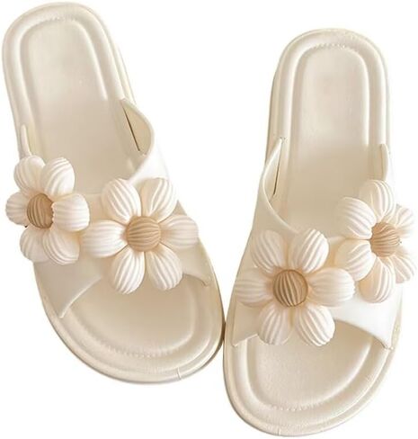 Slippers for Women Fashion House Bedroom Corduroy Floral Open Toe Slides Sandals Shoes in Kuwait
