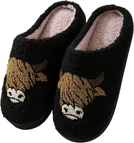 Animal Slippers for Women and Men Fuzzy Memory Foam Non-Slip Warm Indoor in Kuwait