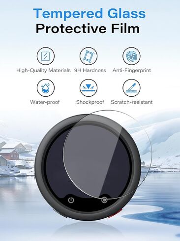 4 Pack Screen Protector for Insta360 Mic Pro Transmitter, 9H Hardness Tempered Glass,Bubble Free,Anti-Scratch,HD Clarity, Case Friendly in Kuwait