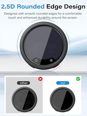 4 Pack Screen Protector for Insta360 Mic Pro Transmitter, 9H Hardness Tempered Glass,Bubble Free,Anti-Scratch,HD Clarity, Case Friendly in Kuwait