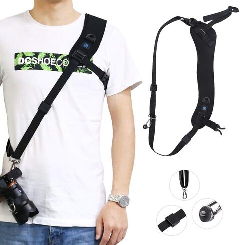 PULUZ Camera Shoulder Strap with Quick Release and Anti-Slip Soft Pad, Adjustable Camera Sling Strap for Photographers in Kuwait