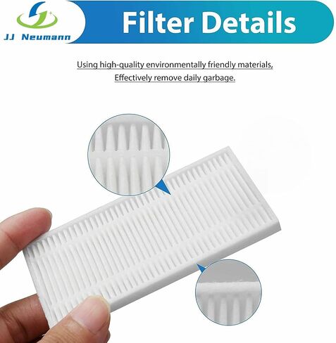Replacement Parts Compatible with eufy Robot Vacuum C10, 8 Filter Sets + 8 Side Bruhses + 2 Rolling Brushes accessories for C10 with Self Emptying in Kuwait