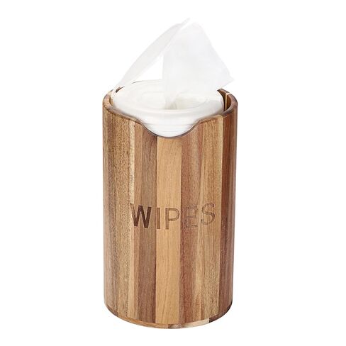 KoKone Farmhouse Bamboo Wipes Dispenser Compatible for Clorox Lysol | Wipes Canister Holder Cleaning Wipe Dispenser Container, Decorative Bamboo Wipes Dispenser Keeper for Kitchen Bathroom Office in Kuwait