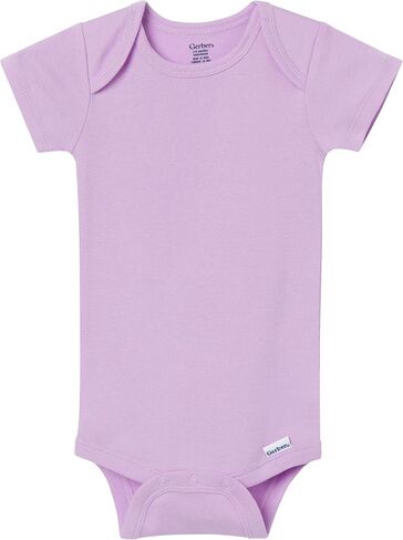 Gerber Unisex Baby 5-Pack Solid Onesies Bodysuits Shirt, Pink, 12 Months in Kuwait