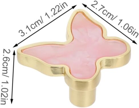 2pcs Decorative Butterfly Knobs Zinc Alloy Dresser Pulls for Cabinets Comfortable Grip Small Drawer Handles Multipurpose Use Kitchens and Bedrooms in Kuwait