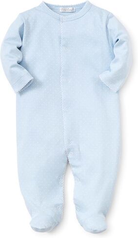 Kissy Kissy Baby Boys and Girls 100% Pima Cotton New Kissy Dots Print Snap Front Footie Pajamas | Snap Front Closure, Footie, 100% Premium Pima Cotton, Mitten-Cuffs in Kuwait