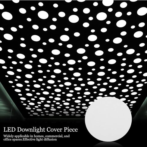 Balacoo 10pcs Acrylic LED Spotlight Diffuser Cover with Matte Surface Technology and Anti-glare Feature, Universal Fit Ceiling Light Cover Replacement for Offices and Household Interiors in Kuwait