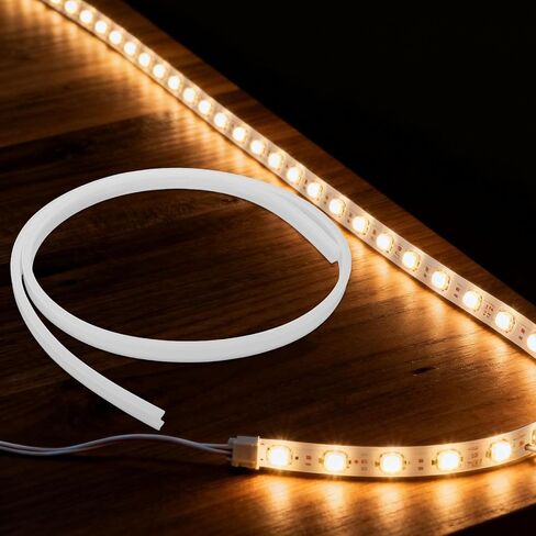 BESPORTBLE LED Light Strip Diffuser Channel with Pvc Material and U Shape Design, Featuring Glare Reduction and Easy Installation for Indoor Use in Holiday Decoration or Reading in Kuwait