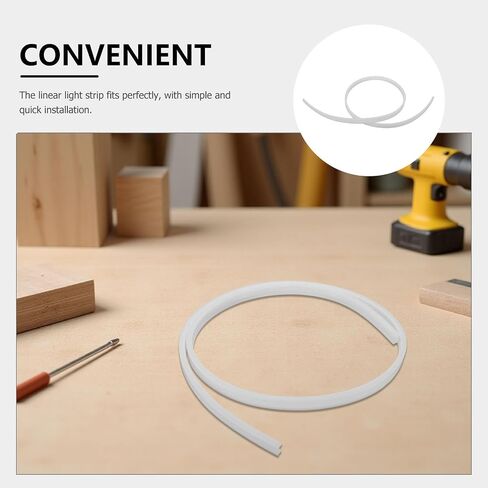 BESPORTBLE LED Light Strip Diffuser Channel with Pvc Material and U Shape Design, Featuring Glare Reduction and Easy Installation for Indoor Use in Holiday Decoration or Reading in Kuwait