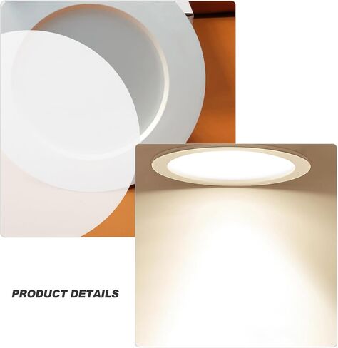 8pcs Inch round Recessed Light Shade Diffuser Cover PC Material Sturdy Panel with Even Soft Light for Indoor Residential Use for Pendant Lamps and Drum Lampshades in Kuwait