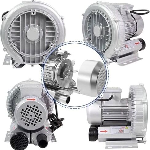 High-Pressure Regenerative Vortex Blower,Regenerative Blower, Single Phase High-Pressure Vortex Ring Blower, Industrial Vacuum Pump for Air Blowing or Suction，（180w） in Kuwait